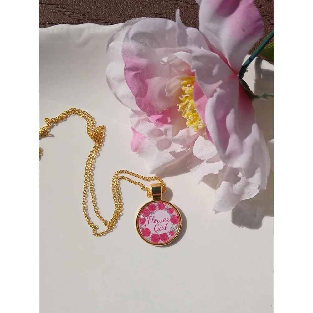 Flower Girl Necklace: Wedding Keepsake Gift
